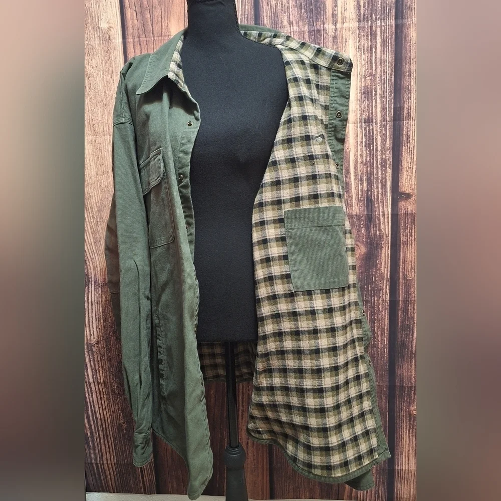 Carhartt Olive Vintage Flannel Lined Mens Size 3XL.